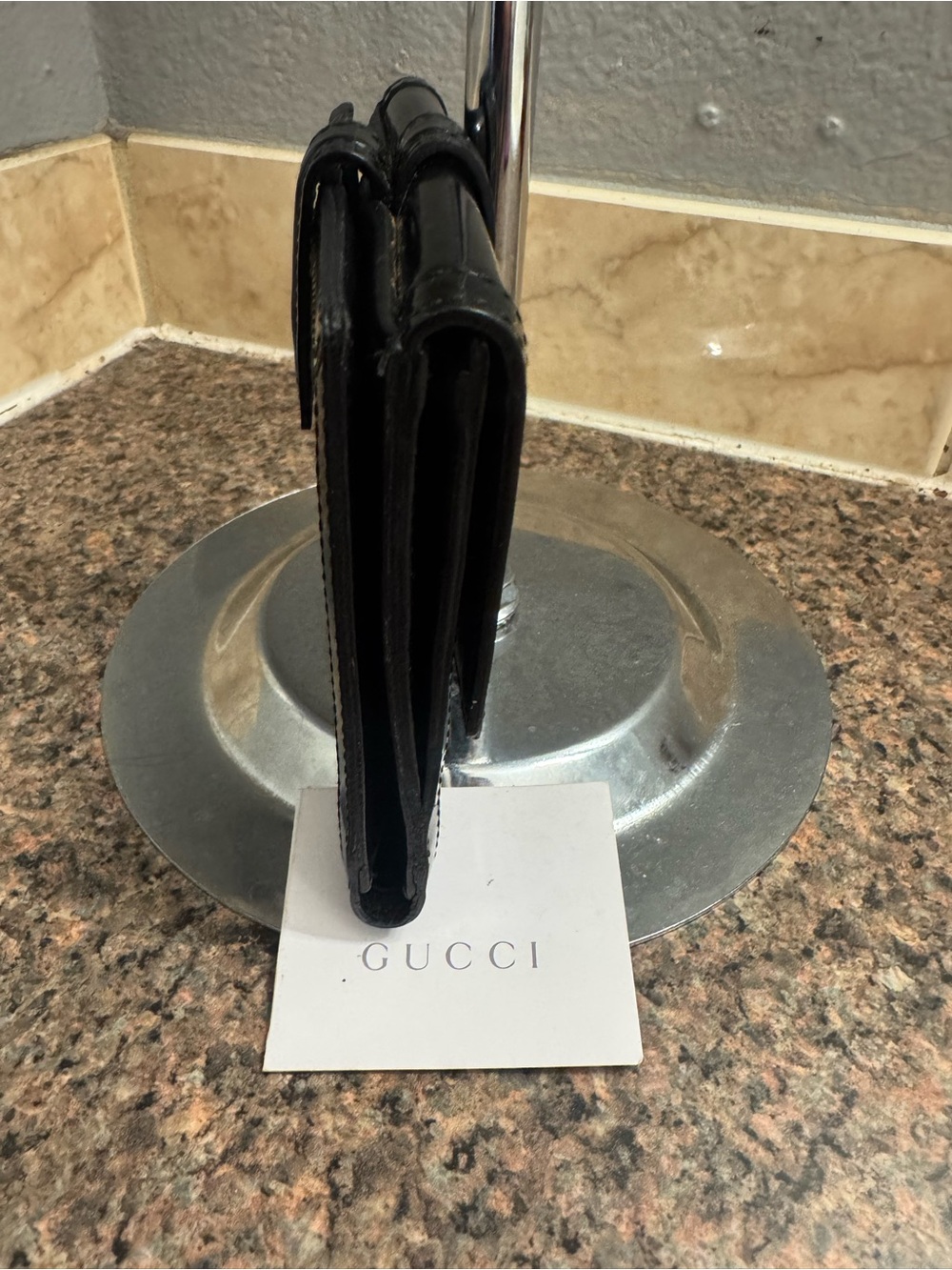Gucci tom ford💎Patent Leather Compact Wallet with original care card pristine - Picture 4 of 9